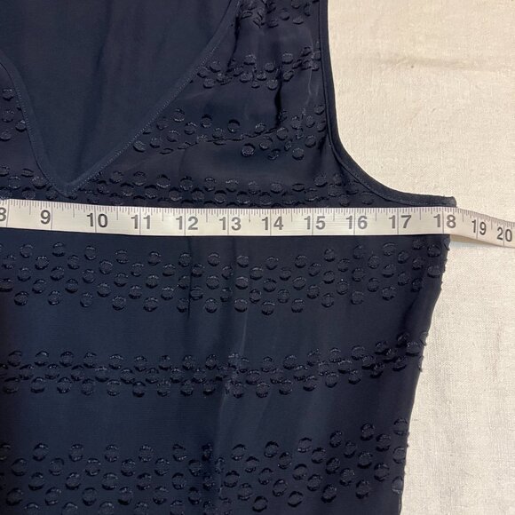 MICHAEL Michael Kors Women's Maxi Dress Navy Textured Sleeveless L V-Neck Boho - Picture 8 of 11